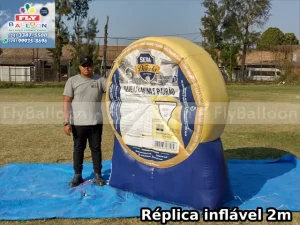 replica gigante inflável promocional queijo minas padrão serra dourada laticínios